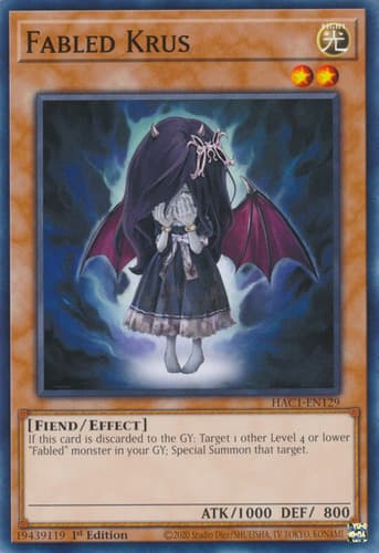 Fabled Krus - DT03-EN009 Rare Limited