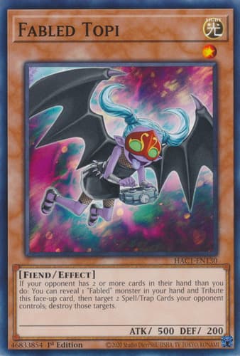 Fabled Topi - DT03-EN010 Duel Terminal Normal Parallel Rare Limited Edition