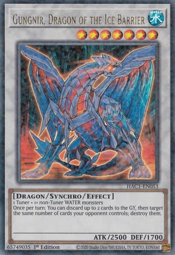 Gungnir, Dragon of the Ice Barrier - DT03-EN040 Ultra Rare Limited