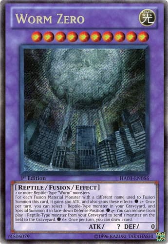 Worm Zero - DT03-EN084 Super Rare Limited Edition