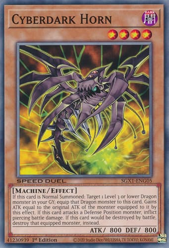 Cyberdark Horn - DT04-EN002 Duel Terminal Normal Parallel Rare Limited Edition