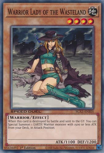 Warrior Lady of the Wasteland - DT04-EN006 Duel Terminal Normal Parallel Rare Limited Edition