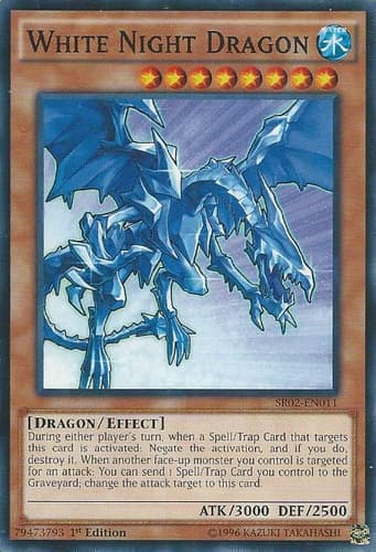 White Night Dragon - DT04-EN010 Super Rare Limited Edition
