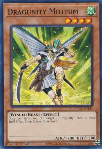 Dragunity Militum - DT04-EN021 Duel Terminal Rare Parallel Rare Limited Edition