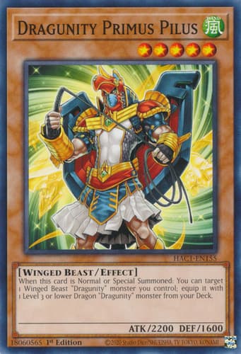 Dragunity Primus Pilus - DT04-EN022 Duel Terminal Super Parallel Rare Limited Edition
