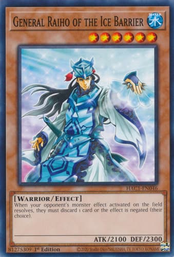 General Raiho of the Ice Barrier - DT04-EN035 Super Rare Limited