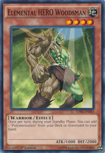 Elemental HERO Woodsman - DT04-EN058 Duel Terminal Rare Parallel Rare Unlimited