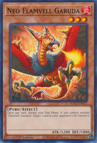Neo Flamvell Garuda - DT04-EN064 Duel Terminal Normal Parallel Rare Limited Edition