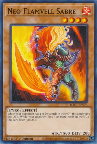 Neo Flamvell Sabre - DT04-EN065 Super Rare Limited
