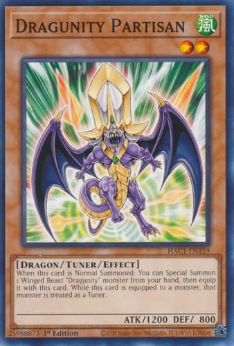 Dragunity Partisan - DT04-EN075 Duel Terminal Normal Parallel Rare Limited Edition