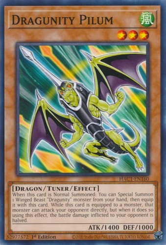 Dragunity Pilum - DT04-EN076 Duel Terminal Rare Parallel Rare Limited Edition