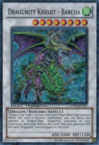 Dragunity Knight - Barcha - DT04-EN091 Duel Terminal Super Parallel Rare Limited Edition