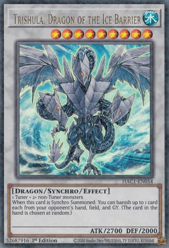 Trishula, Dragon of the Ice Barrier - DT04-EN092 Ultra Rare Limited Edition