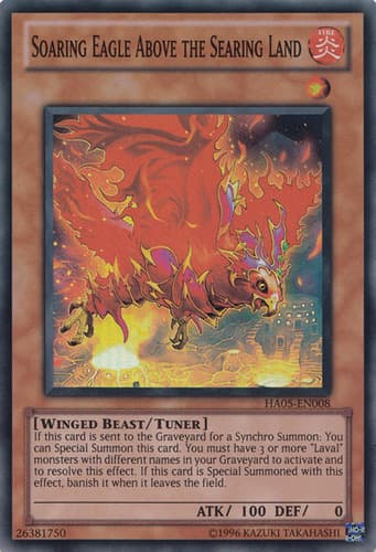 Soaring Eagle Above the Searing Land - DT05-EN023 Rare Limited