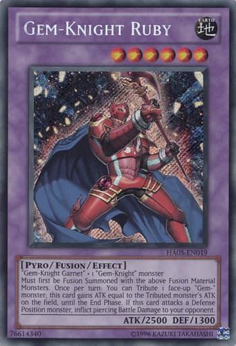 Gem-Knight Ruby - DT05-EN034 Ultra Rare Limited