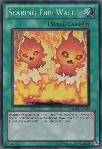 Searing Fire Wall - DT05-EN044 Duel Terminal Normal Parallel Rare Limited Edition