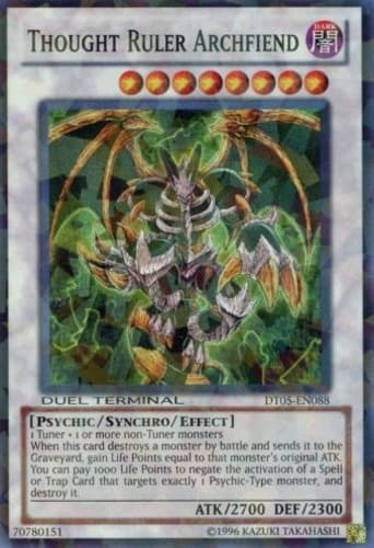 Thought Ruler Archfiend - DT05-EN088 Duel Terminal Super Parallel Rare Limited Edition