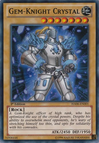 Gem-Knight Crystal - DT06-EN016 Duel Terminal Rare Parallel Rare Limited Edition
