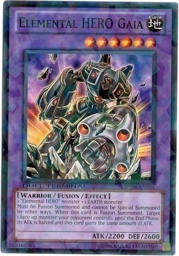 Elemental HERO Gaia - DT06-EN034 Duel Terminal Normal Parallel Rare Limited Edition