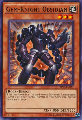 Gem-Knight Obsidian - DT06-EN067 Rare Limited