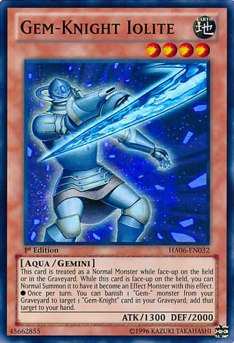 Gem-Knight Iolite - DT06-EN068 Duel Terminal Normal Parallel Rare Limited Edition