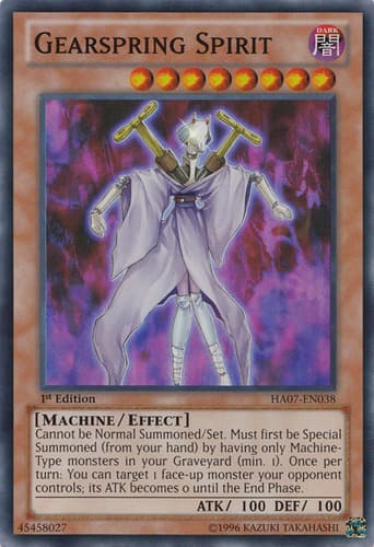 Gearspring Spirit - DT07-EN058 Duel Terminal Normal Parallel Rare Limited Edition