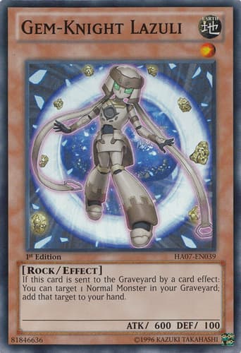 Gem-Knight Lazuli - DT07-EN063 Duel Terminal Normal Parallel Rare Limited Edition