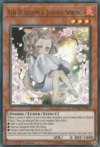 Ash Blossom & Joyous Spring - DUDE-EN003 Ultra Rare 1st Edition