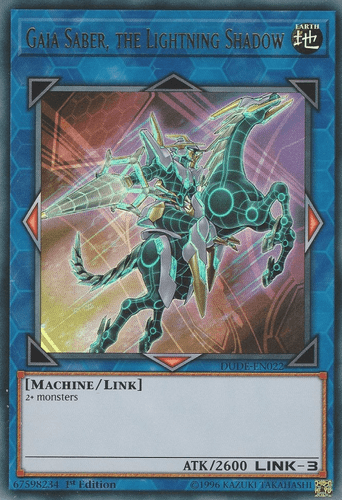 Gaia Saber, the Lightning Shadow - DUDE-EN022 Ultra Rare 1st Edition