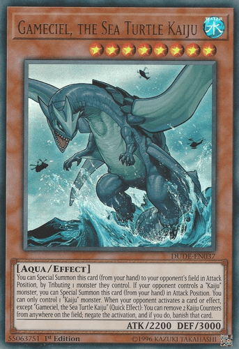 Gameciel, the Sea Turtle Kaiju - DUDE-EN037 Ultra Rare 1st Edition