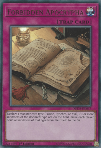 Forbidden Apocrypha - DUDE-EN047 Ultra Rare 1st Edition