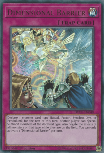 Dimensional Barrier - DUDE-EN048 Ultra Rare 1st Edition