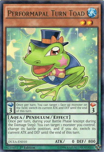 Performapal Turn Toad - DUEA-EN010 Rare 1st Edition