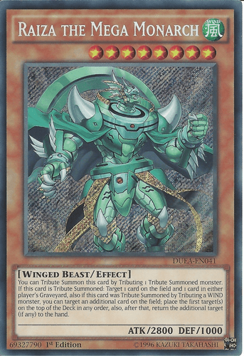 Raiza the Mega Monarch - DUEA-EN041 Secret Rare 1st Edition