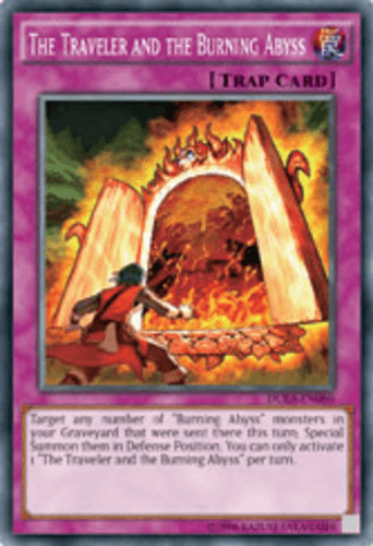 The Traveler and the Burning Abyss - DUEA-EN086 Super Rare 1st Edition