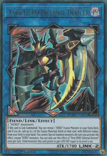 Xtra HERO Infernal Devicer - DUOV-EN013 Ultra Rare 1st Edition
