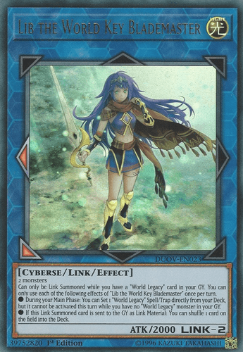 Lib the World Key Blademaster - DUOV-EN023 Ultra Rare 1st Edition