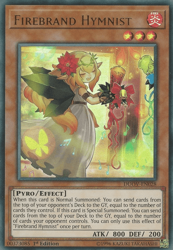 Firebrand Hymnist - DUOV-EN028 Ultra Rare 1st Edition