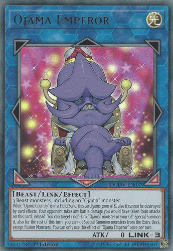 Ojama Emperor - DUOV-EN033 Ultra Rare 1st Edition