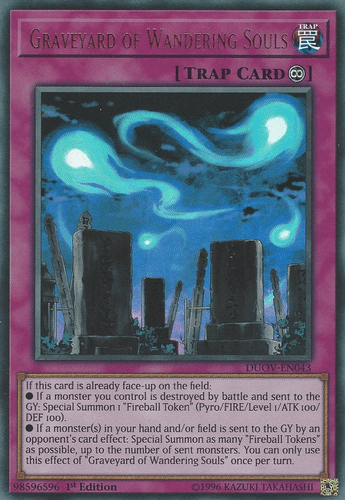 Graveyard of Wandering Souls - DUOV-EN043 Ultra Rare 1st Edition
