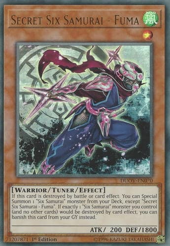 Secret Six Samurai - Fuma - DUOV-EN070 Ultra Rare 1st Edition