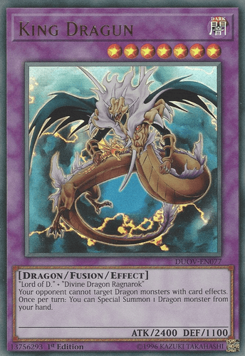 King Dragun - DUOV-EN077 Ultra Rare 1st Edition