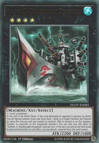 Number 27: Dreadnought Dreadnoid - DUOV-EN083 Ultra Rare 1st Edition