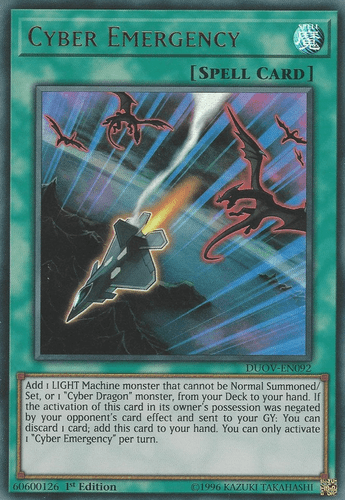 Cyber Emergency - DUOV-EN092 Ultra Rare 1st Edition