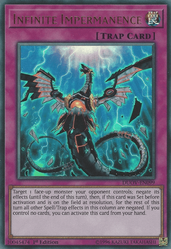 Infinite Impermanence - DUOV-EN099 Ultra Rare 1st Edition