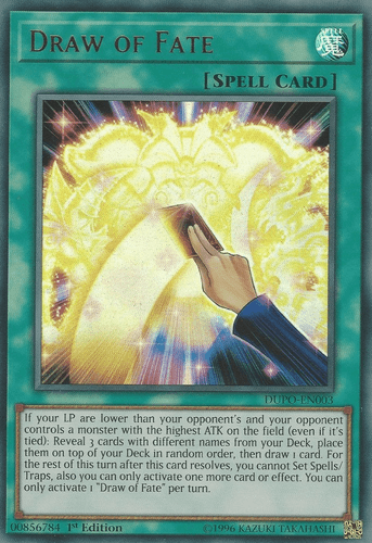 Draw of Fate - DUPO-EN003 Ultra Rare Unlimited
