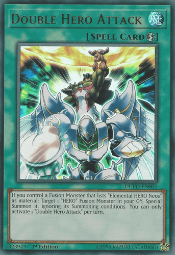Double Hero Attack - DUPO-EN005 Ultra Rare 1st Edition