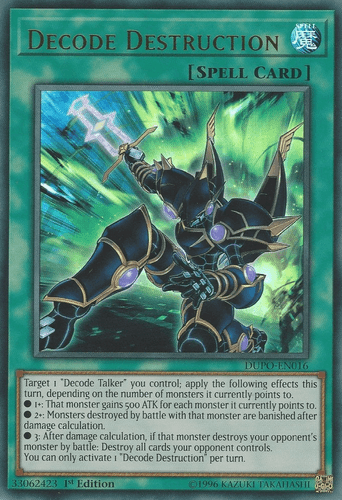 Decode Destruction - DUPO-EN016 Ultra Rare 1st Edition
