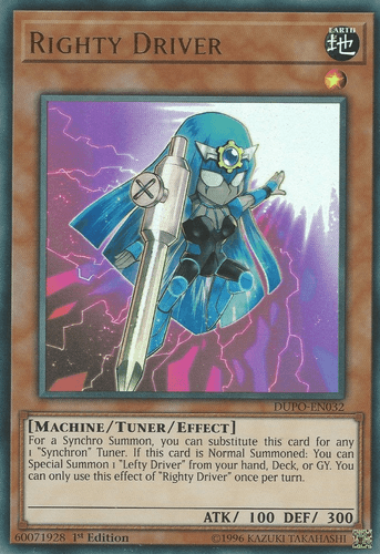 Righty Driver - DUPO-EN032 Ultra Rare 1st Edition