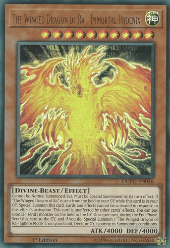The Winged Dragon of Ra - Immortal Phoenix - DUPO-EN046 Ultra Rare 1st Edition